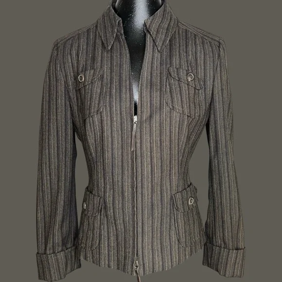 Akris Punto Black Pinstripe Blazer - Picture 6 of 15
